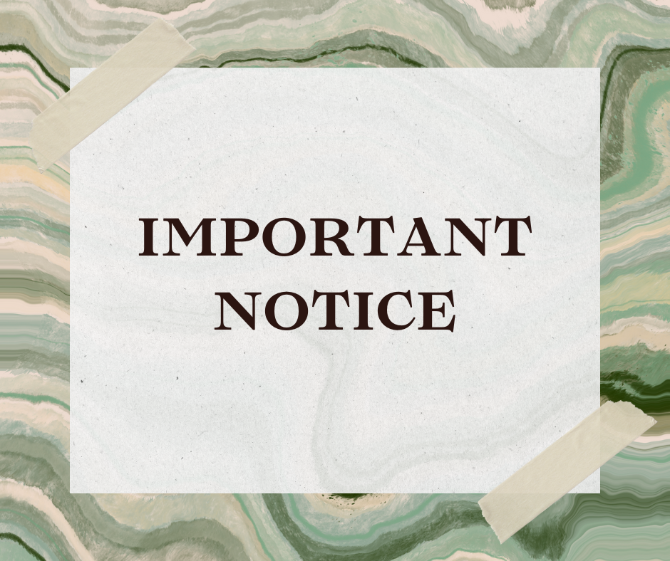 Notice of Business Closure
